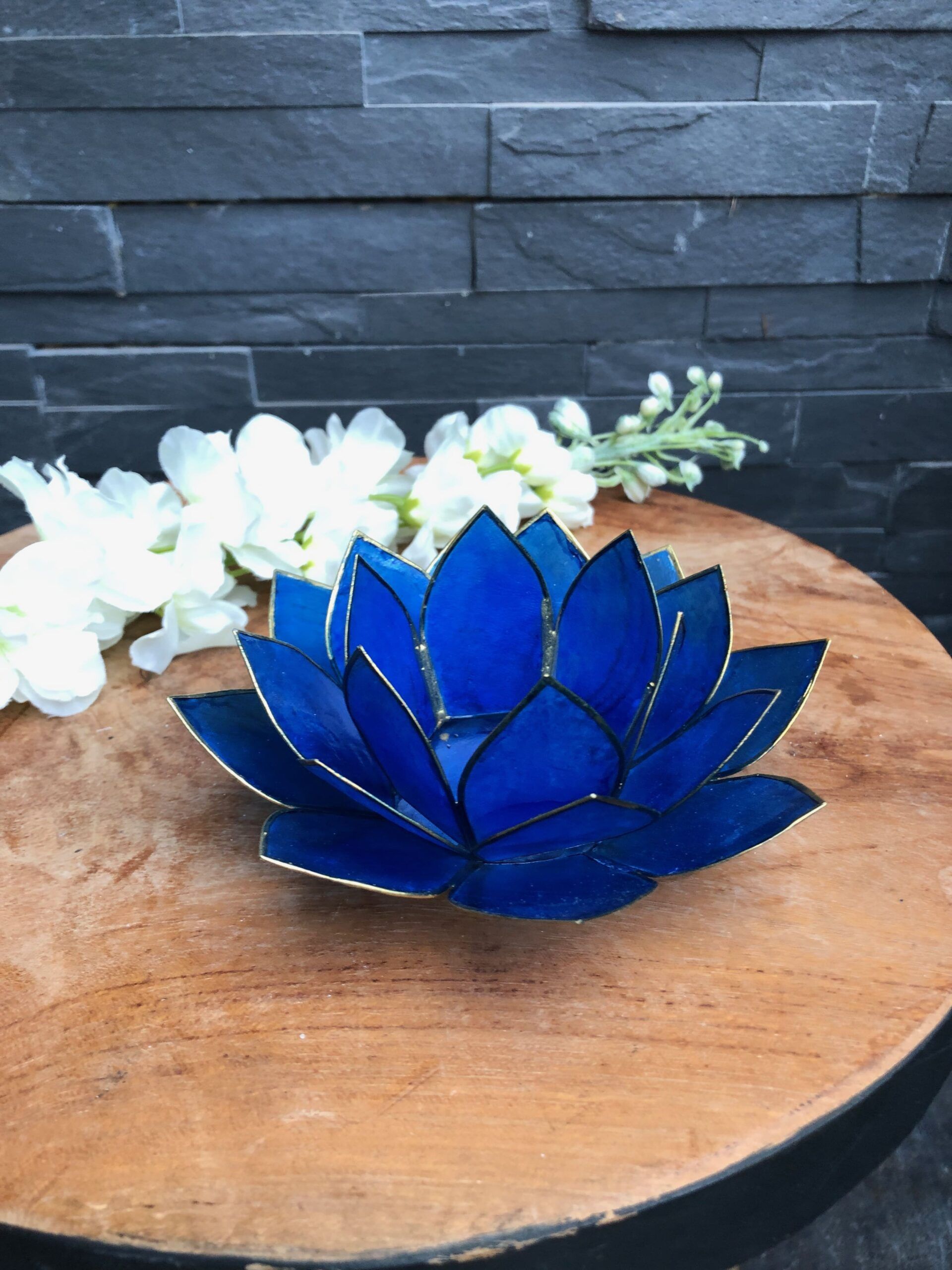 Lotus theelicht blauw